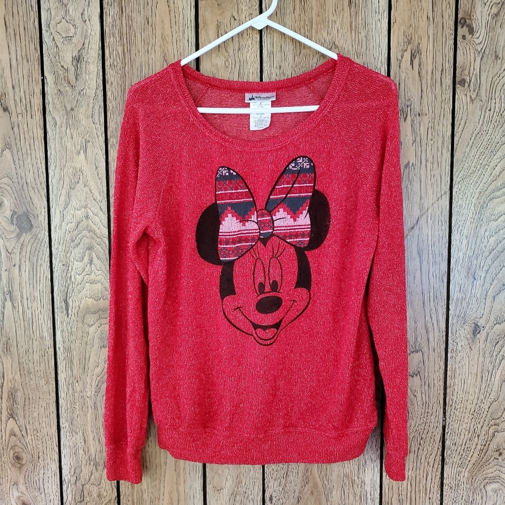 Disney Parks Christmas Minnie Mouse Sweatshirt